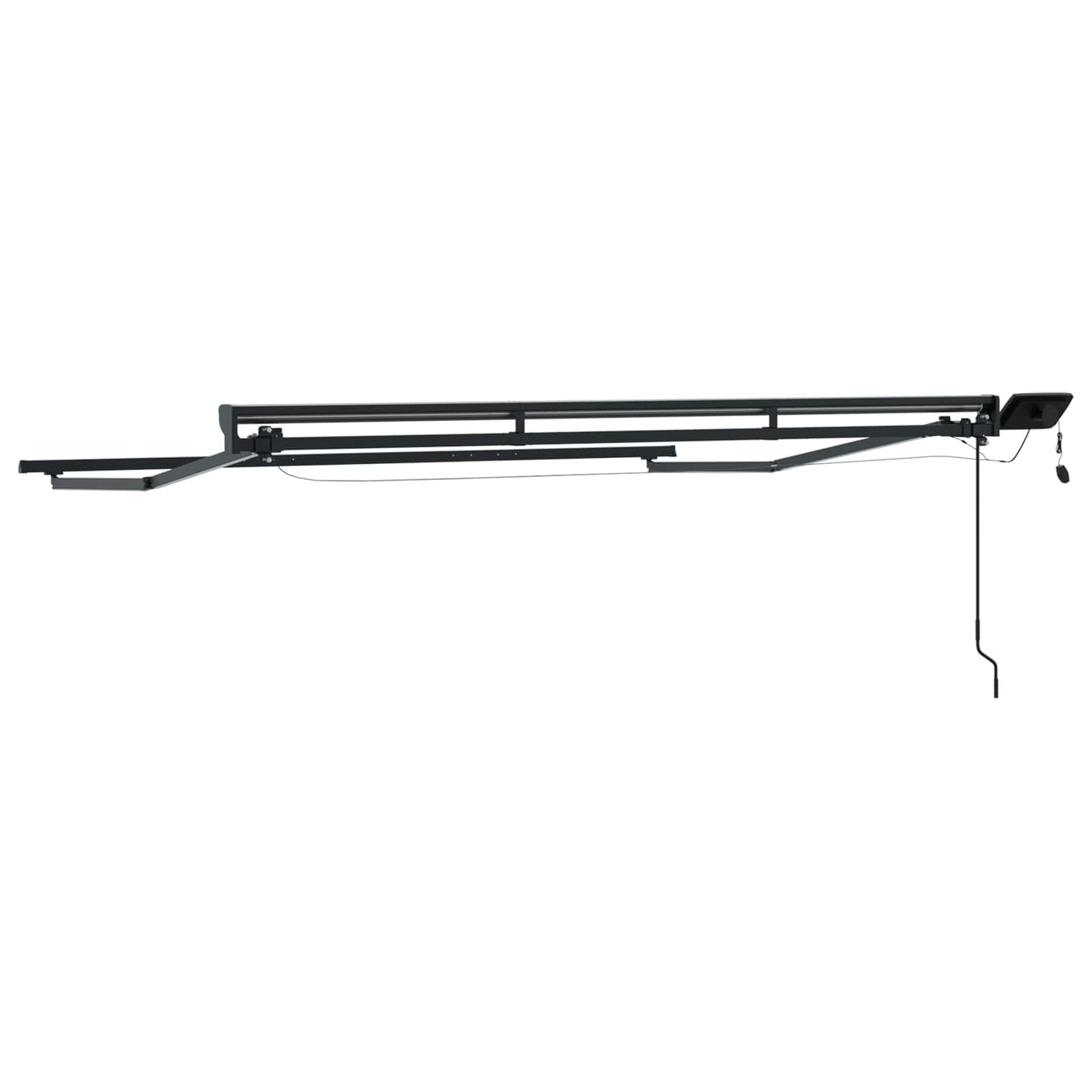 Cornice per Tenda Manuale con LED Antracite 3 x 2,5 m Alluminio