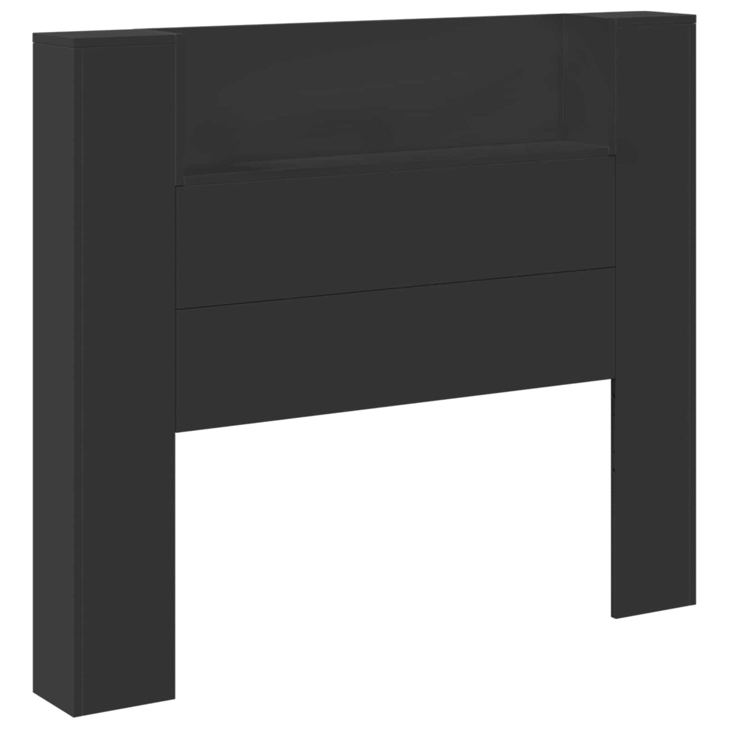 Testiera Nero 120 x 16,5 x 103,5 cm Legno multistrato