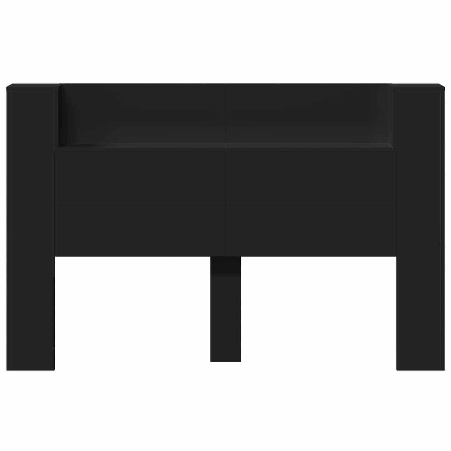 Testiera Nero 160 x 16,5 x 103,5 cm Legno multistrato