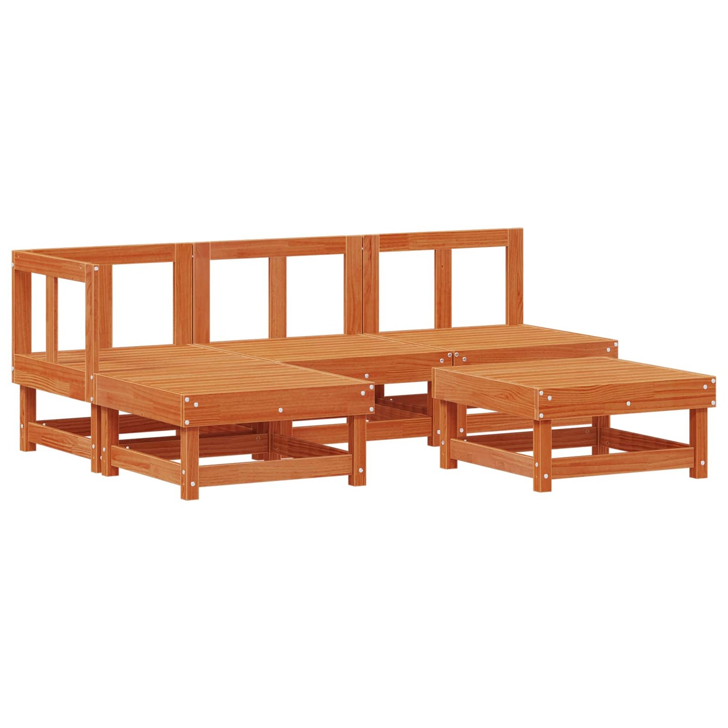 Set Lounge da Giardino 13 pcs Marrone Cera