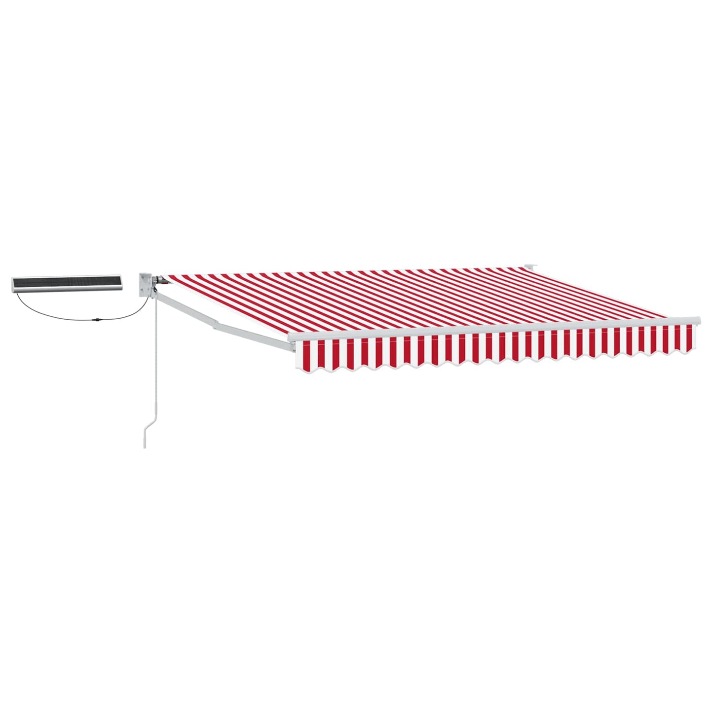 Tettuccio Elettrico Retrattile Rosso e Bianco 3,5 x 2,5 m