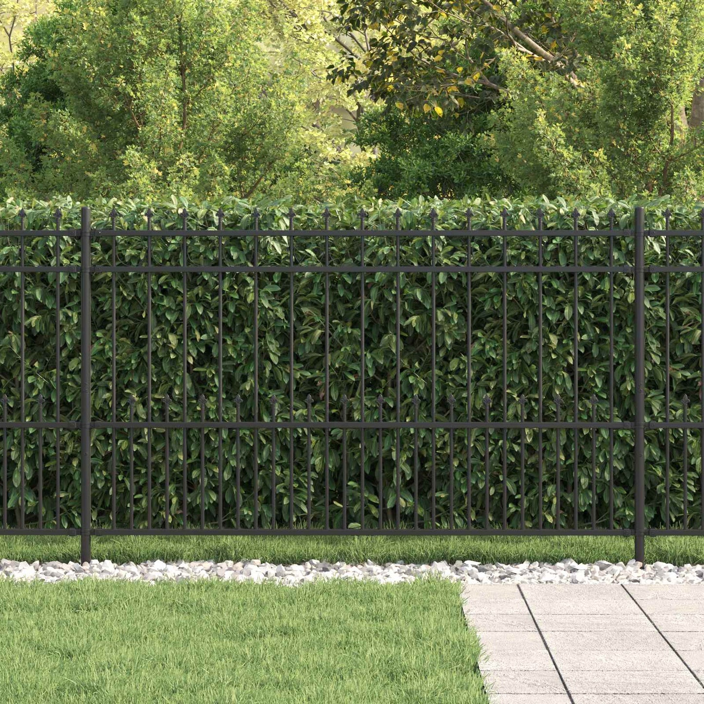 Recinzione a anello con picchetti Horst Nero 200 x 130 cm