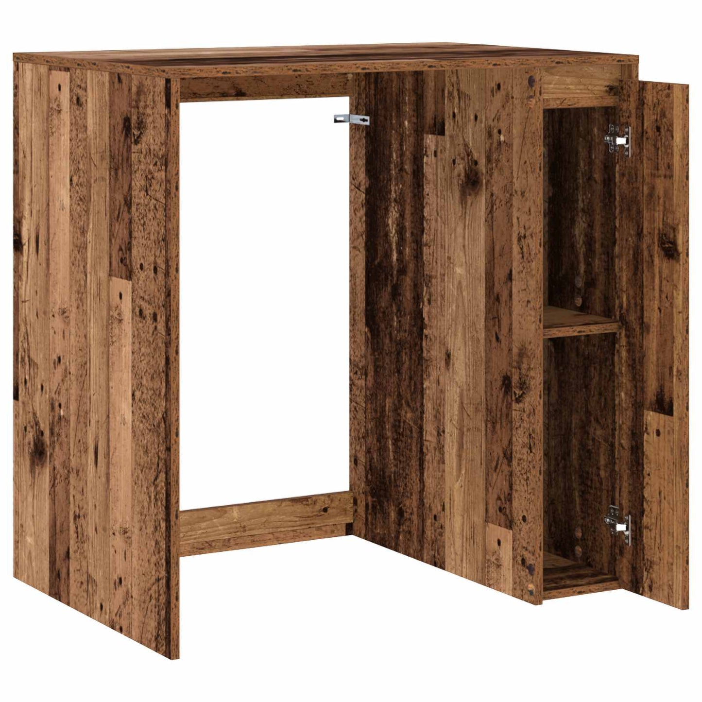 Mobiletto per lavatrice con porta Legno vecchio 87 x 60 x 89 cm