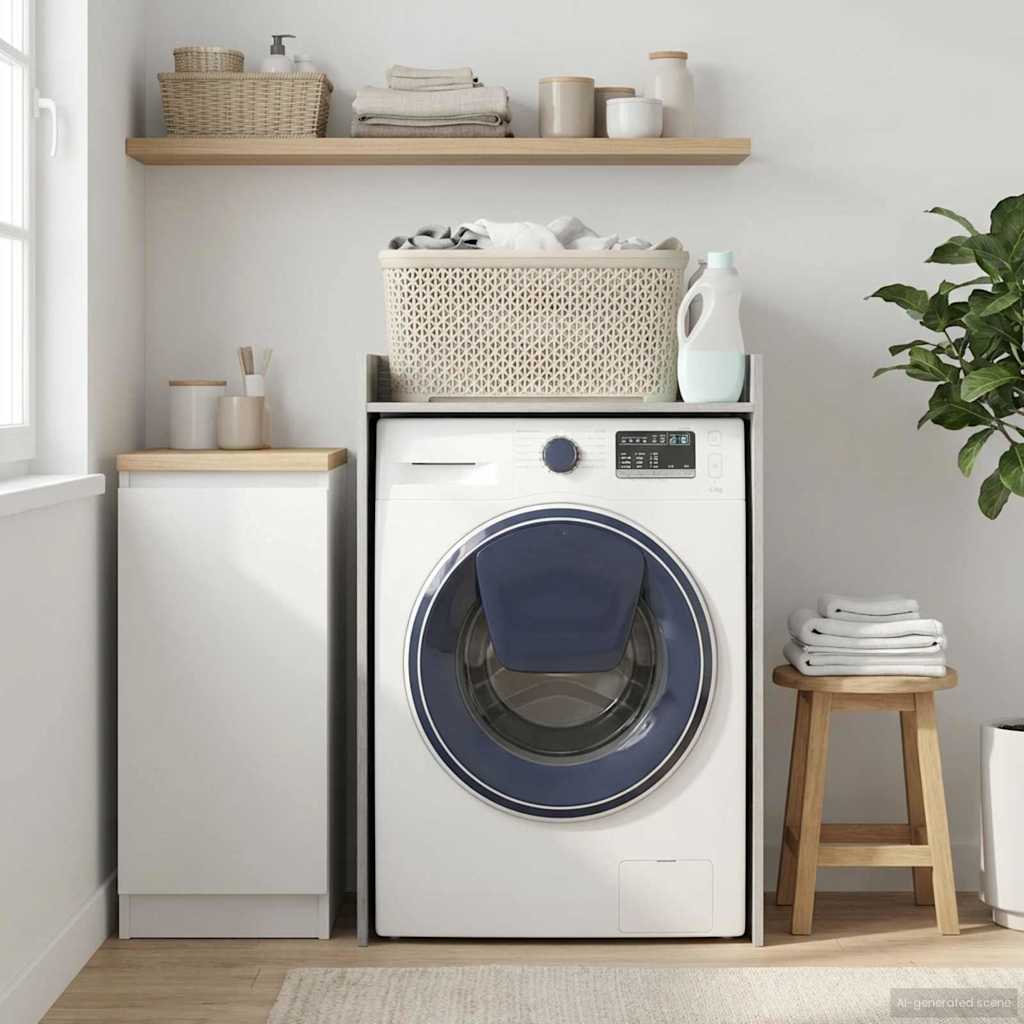 Mobiletto per lavatrice Grigio Sonoma 67,5 x 48 x 97 cm