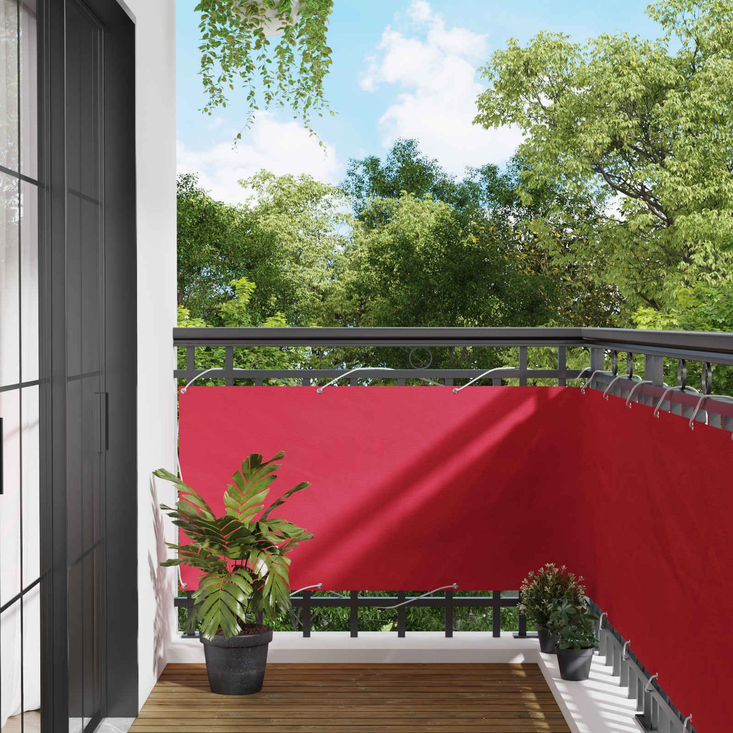 Schermo da balcone Borgogna 75 x 600 cm