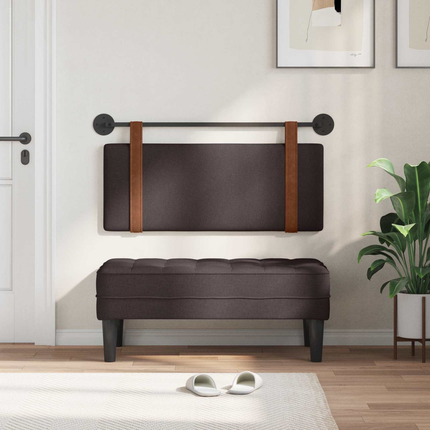 Testata appesa Marrone Scuro 110 x 55 x 5 cm PU Antico