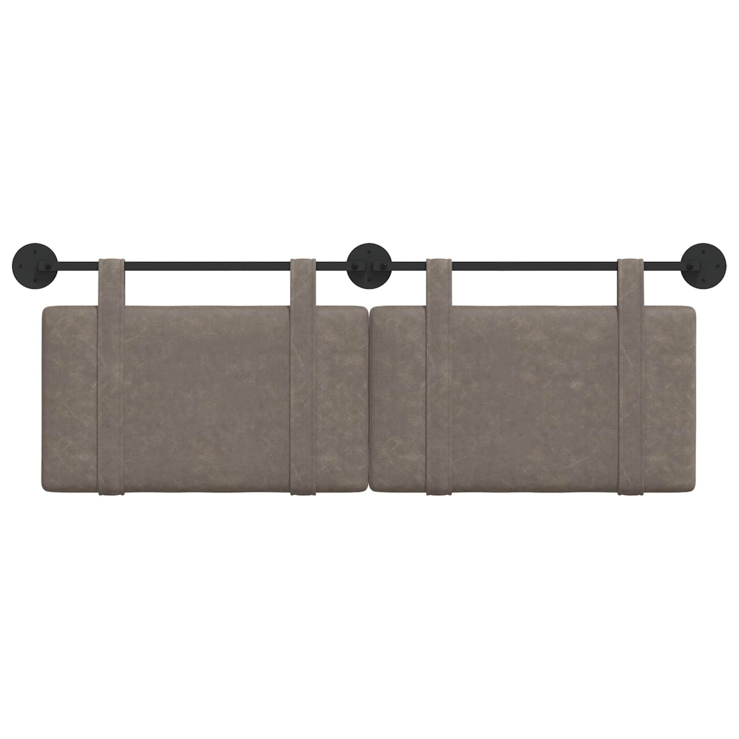 Testata appesa Tinta unita Grigio 130 x 55 x 5 cm PU Antico
