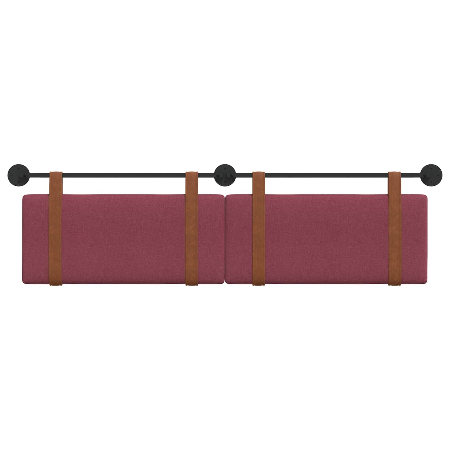 Testata appesa Tinta unita Rosso Vino 170 x 55 x 5 cm PU Antico