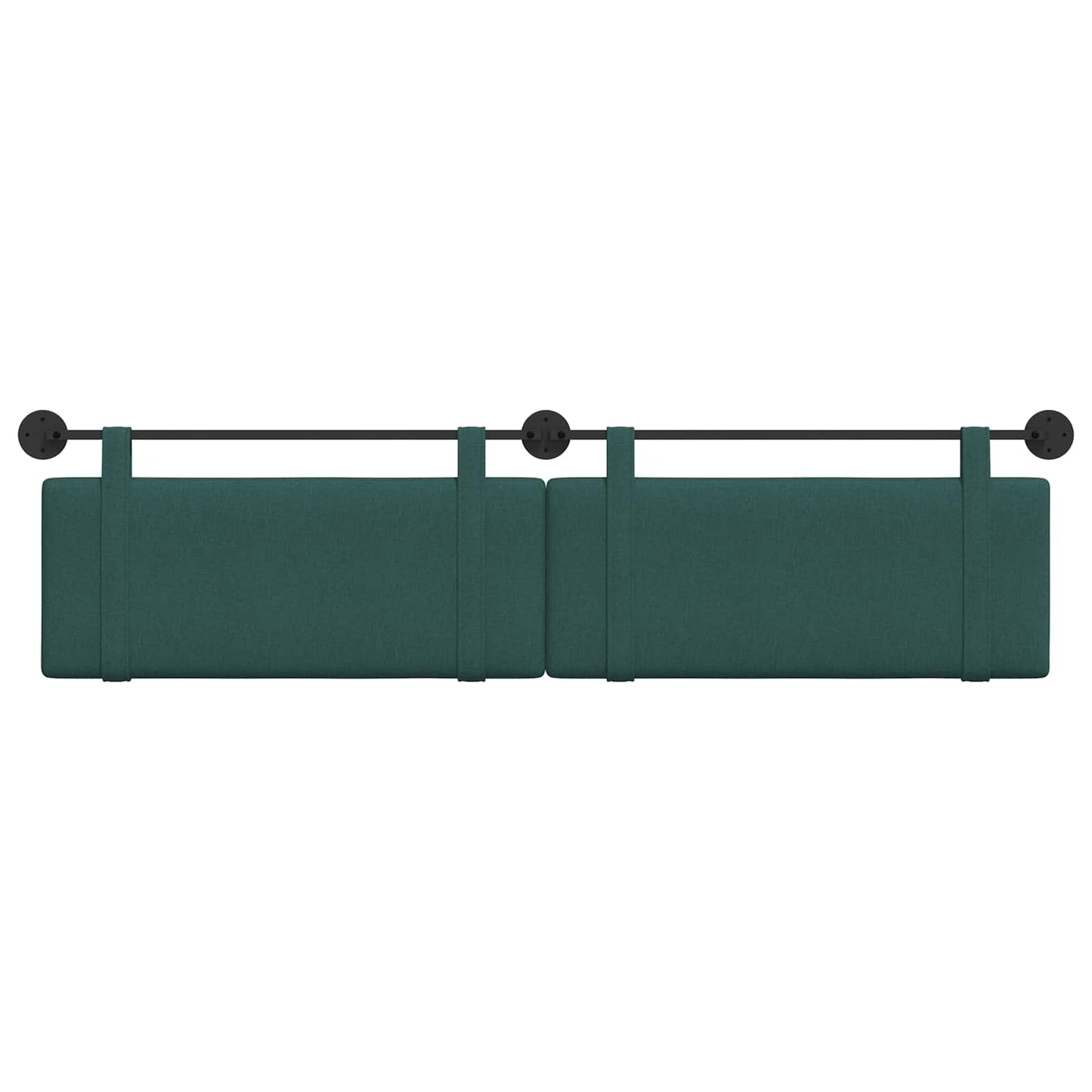 Testata appesa Tinta unita Verde Scuro 210 x 55 x 5 cm Tessuto
