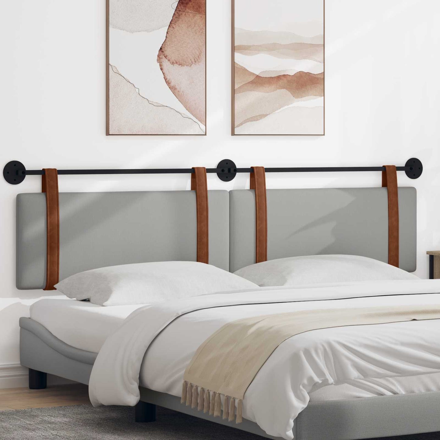 Testata appesa Grigio Nuvola 210 x 55 x 5 cm PU Antico