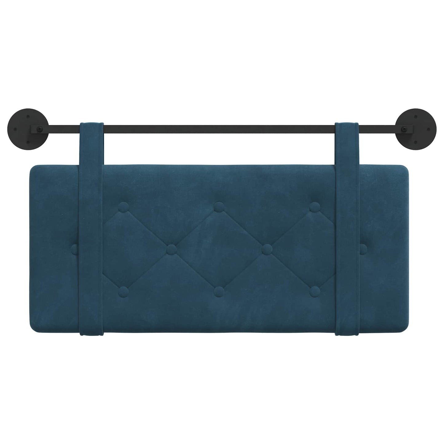 Testata appesa Montaggio a parete Blu 100 x 55 x 5 cm Velluto