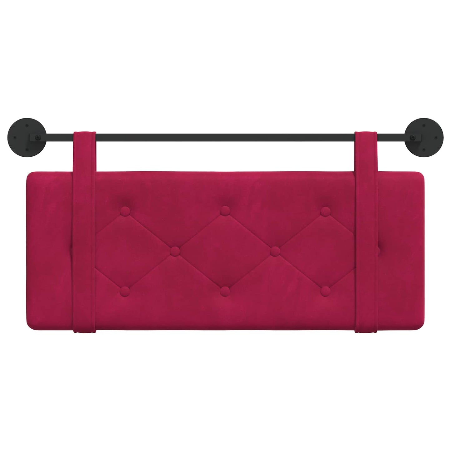 Testata appesa Rosso Vino 110 x 55 x 5 cm Velluto