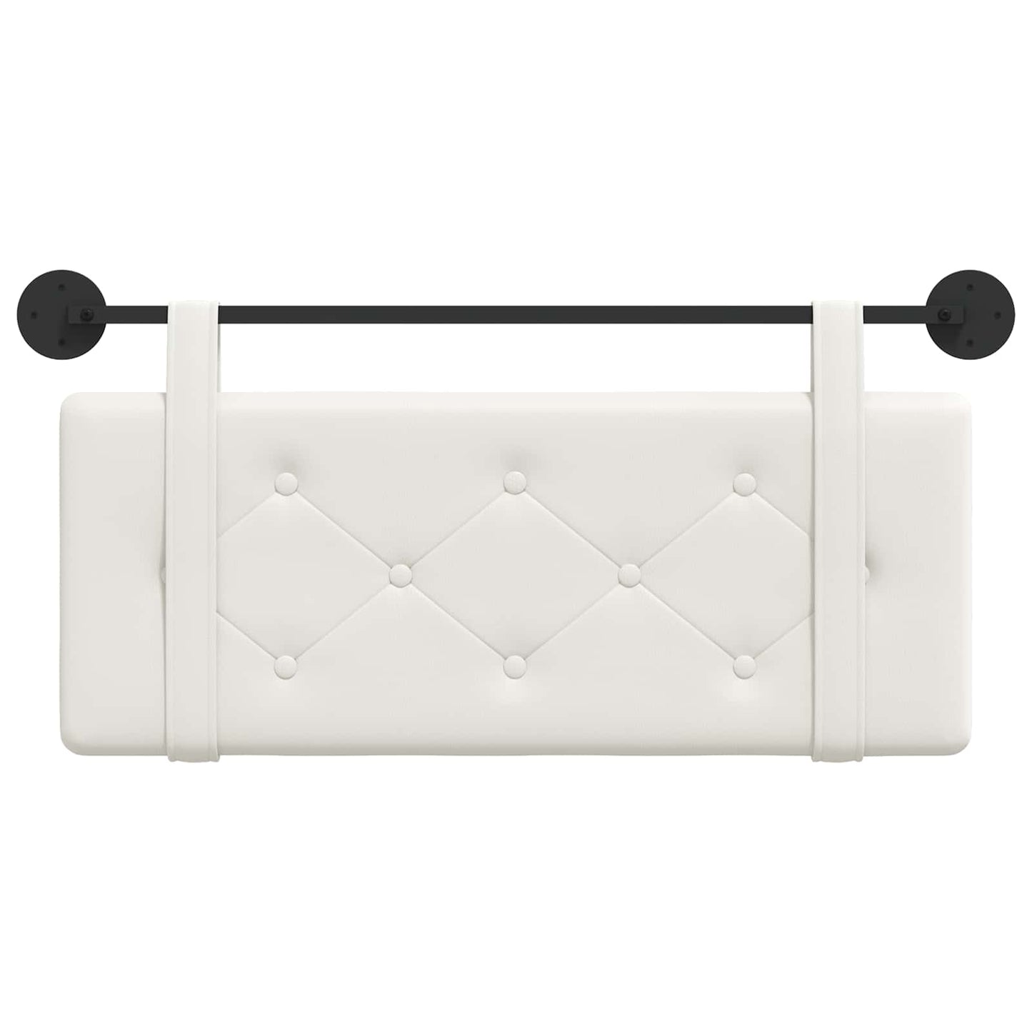 Testata appesa Bianco 110 x 55 x 5 cm Pelle Sintetica