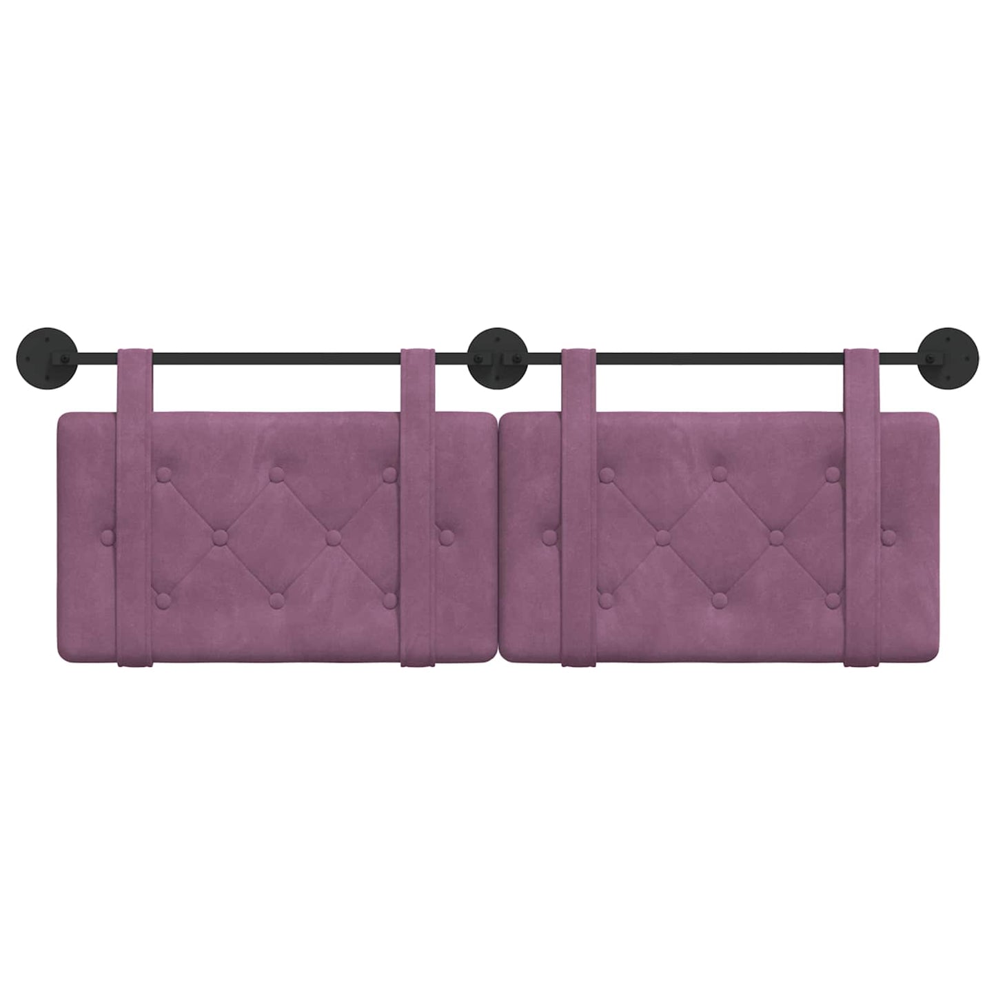 Testata appesa Montaggio a parete Viola 130 x 55 x 5 cm Velluto