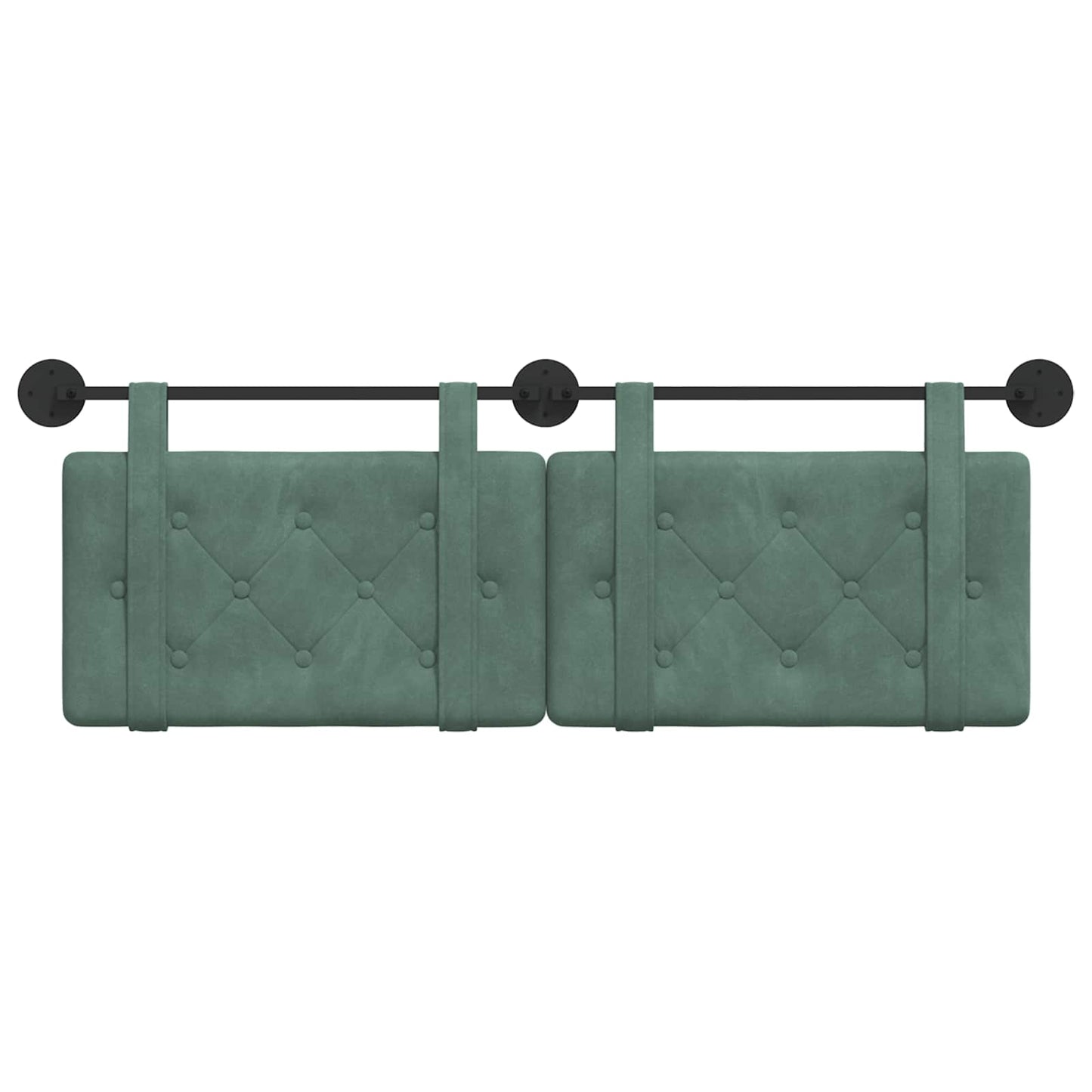 Testata appesa Verde Mare 150 x 55 x 5 cm Velluto