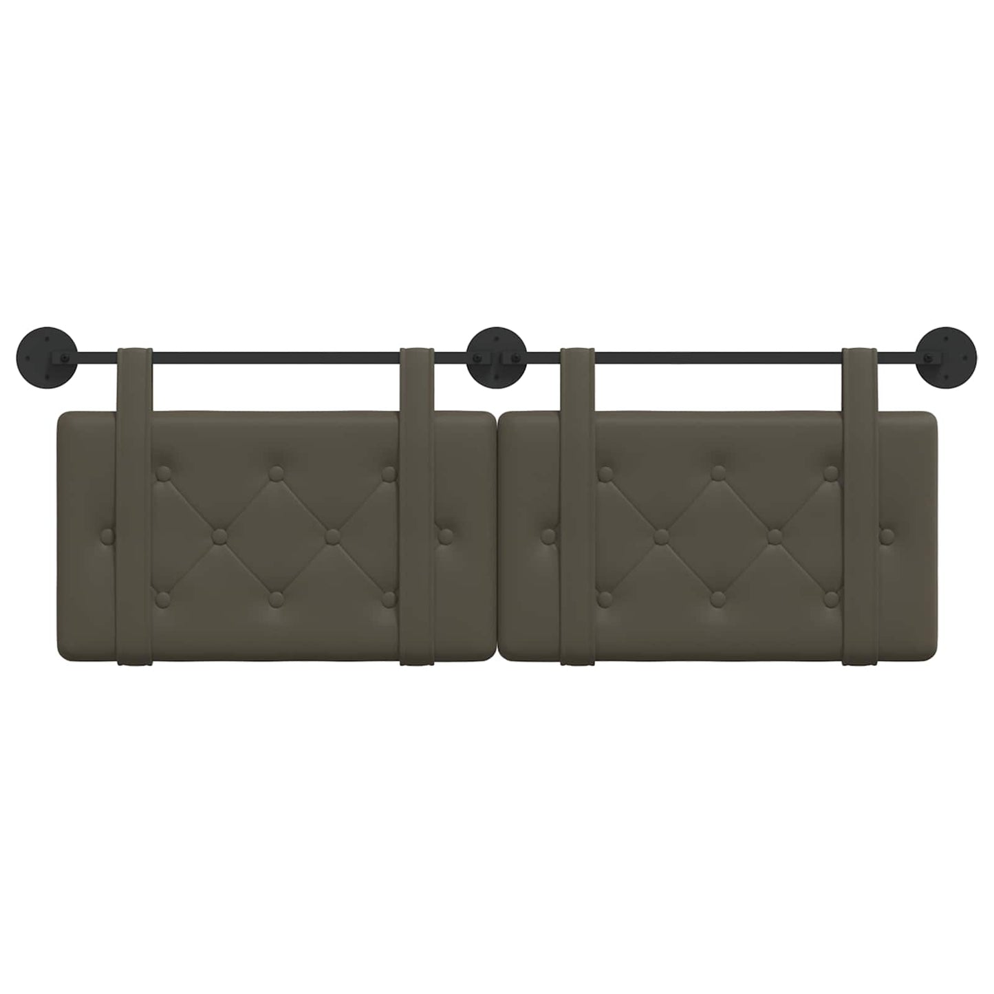 Testata appesa Grigio 150 x 55 x 5 cm Pelle Sintetica
