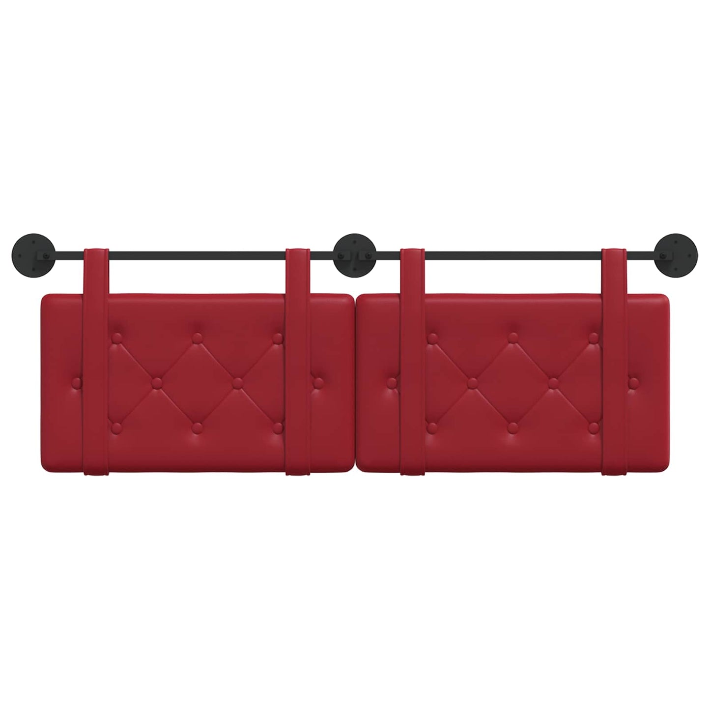 Testata appesa Rosso Vino 150 x 55 x 5 cm Pelle Sintetica