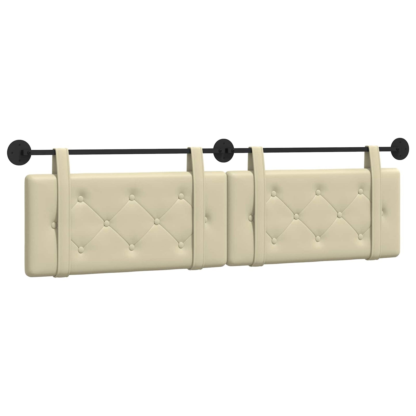 Testata appesa Crema 170 x 55 x 5 cm Pelle Sintetica