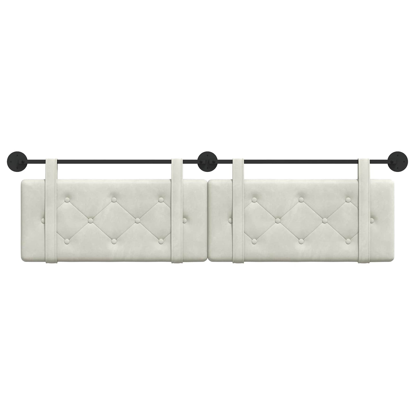 Testata appesa Montaggio a parete Crema 190 x 55 x 5 cm Velluto