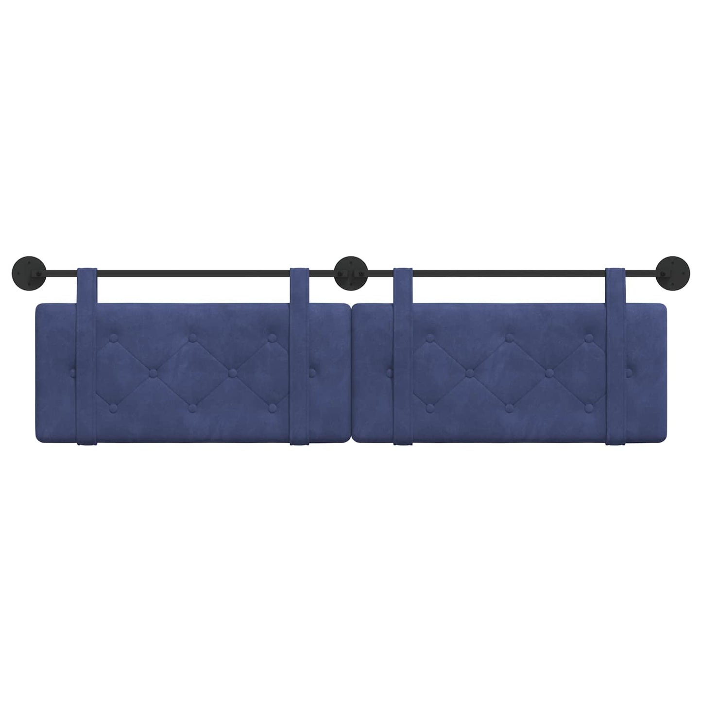 Testata appesa Blu Polizia 190 x 55 x 5 cm Velluto