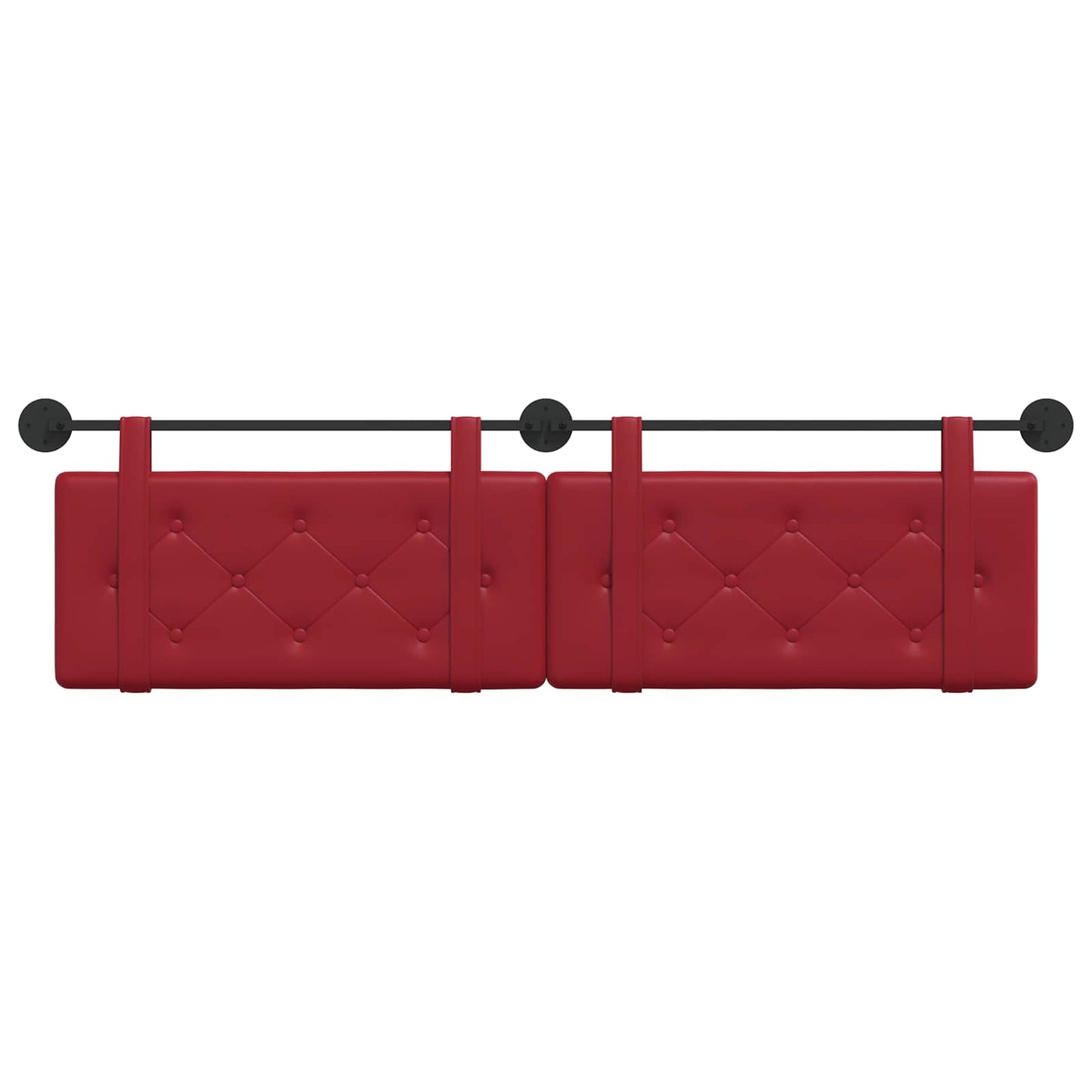 Testata appesa Rosso Vino 190 x 55 x 5 cm Pelle Sintetica