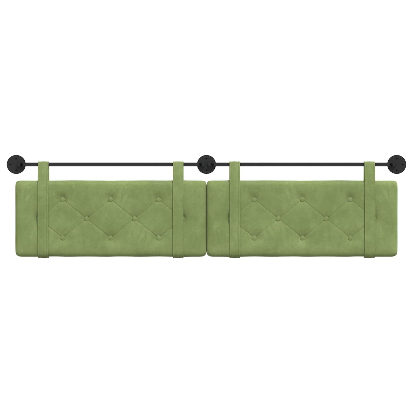 Testata appesa Verde chiaro 210 x 55 x 5 cm Velluto