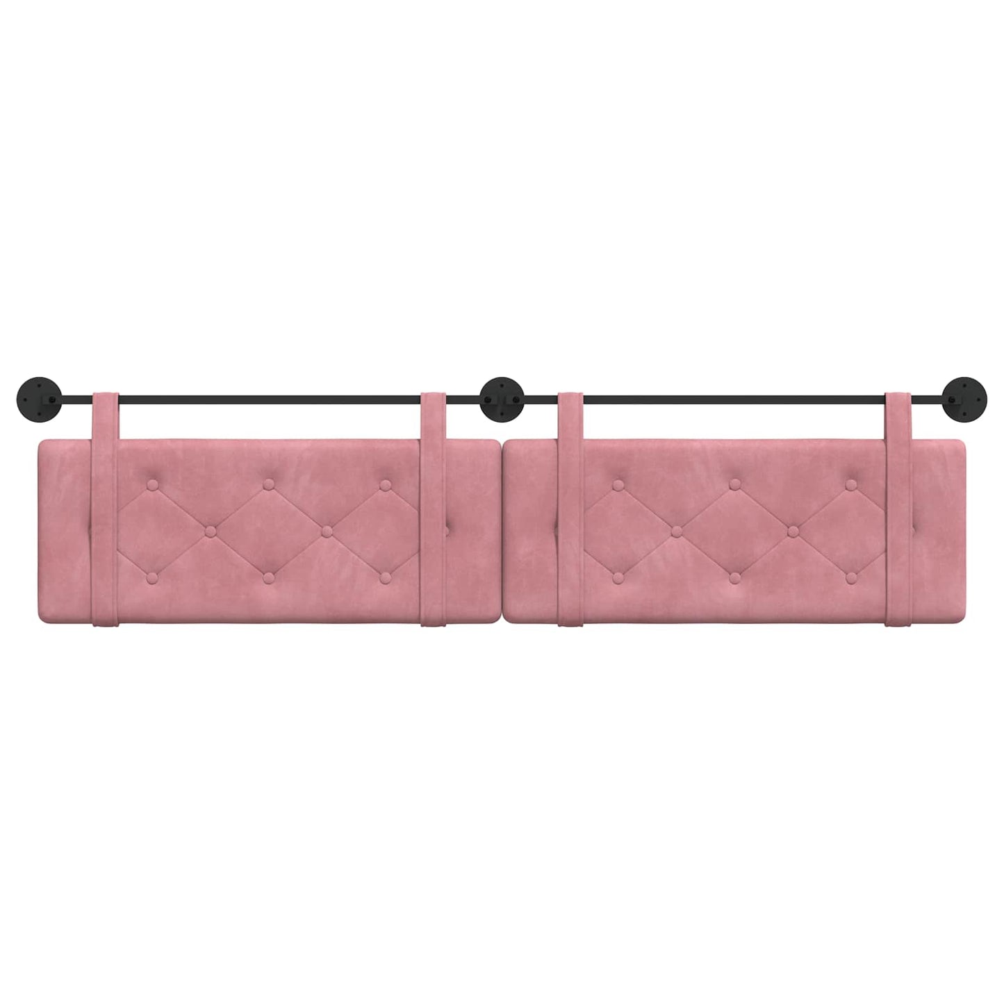 Testata appesa Montaggio a parete Rosa 210 x 55 x 5 cm Velluto