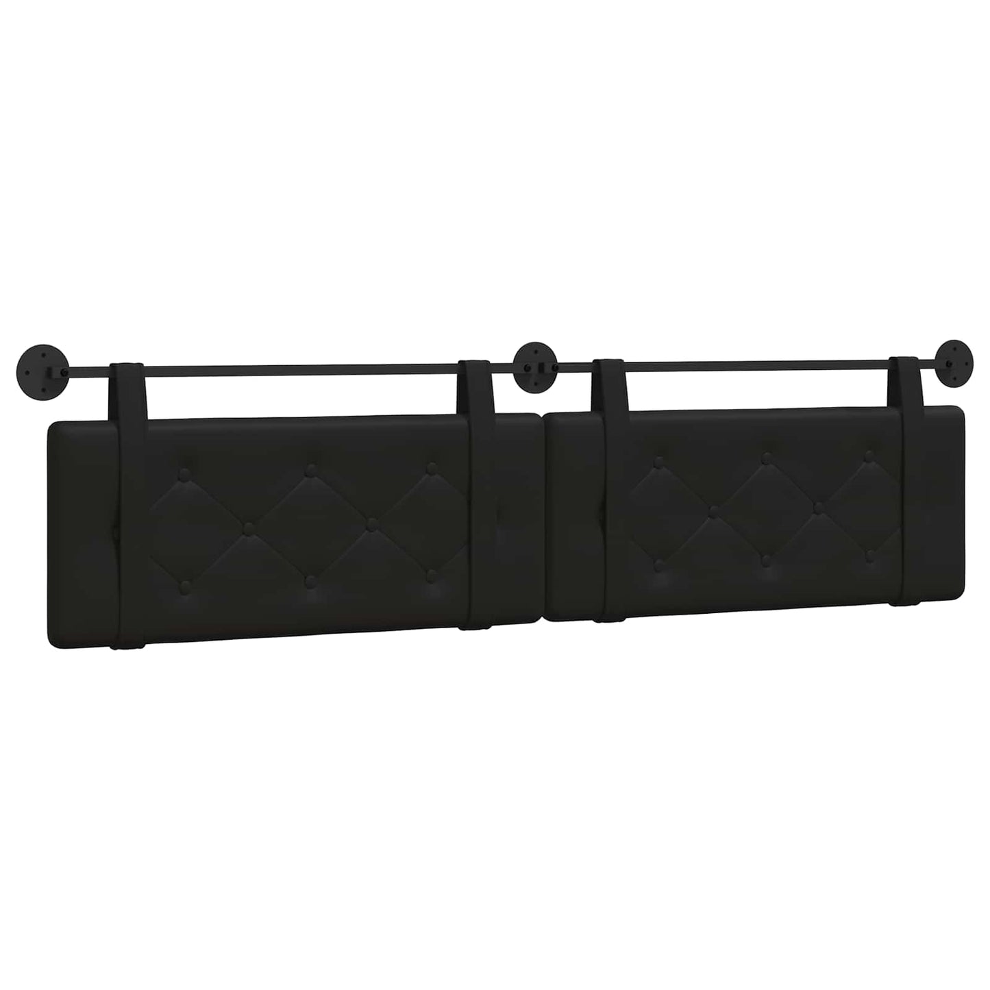 Testata appesa Nero 210 x 55 x 5 cm Pelle Sintetica