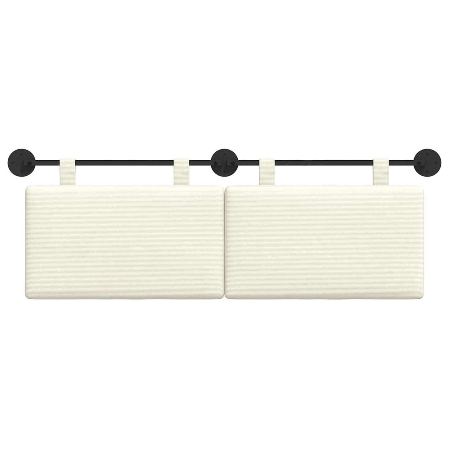 Testata appesa Crema 150 x 55 x 5 cm Tessuto in Cords