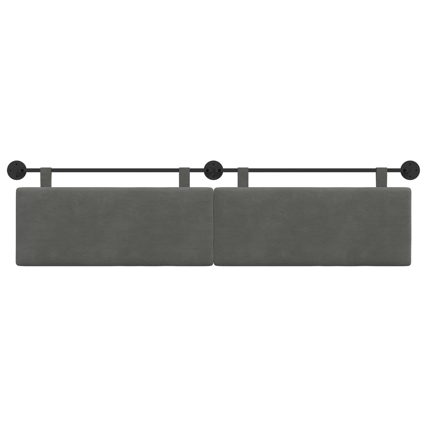 Testata appesa Grigio scuro 210 x 55 x 5 cm Tessuto in Cords