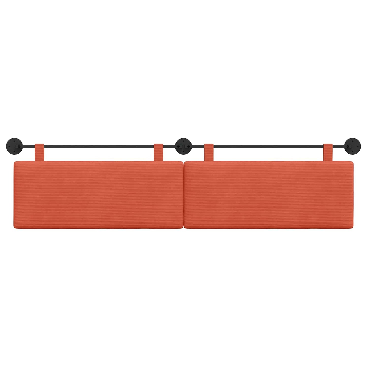 Testata appesa Rosso Arancio 210 x 55 x 5 cm Tessuto in Cords