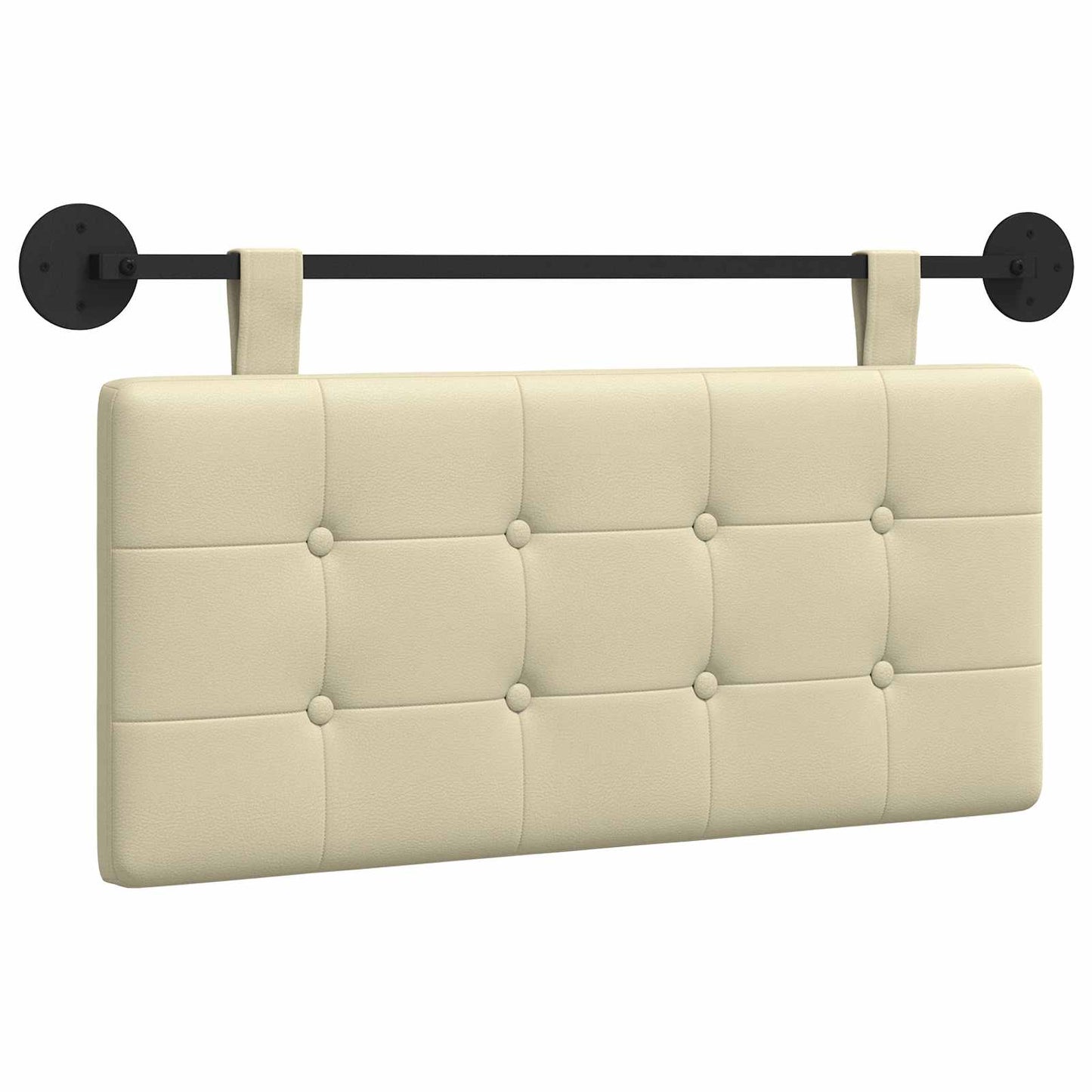 Testata appesa Crema 100 x 55 x 5 cm Pelle Sintetica