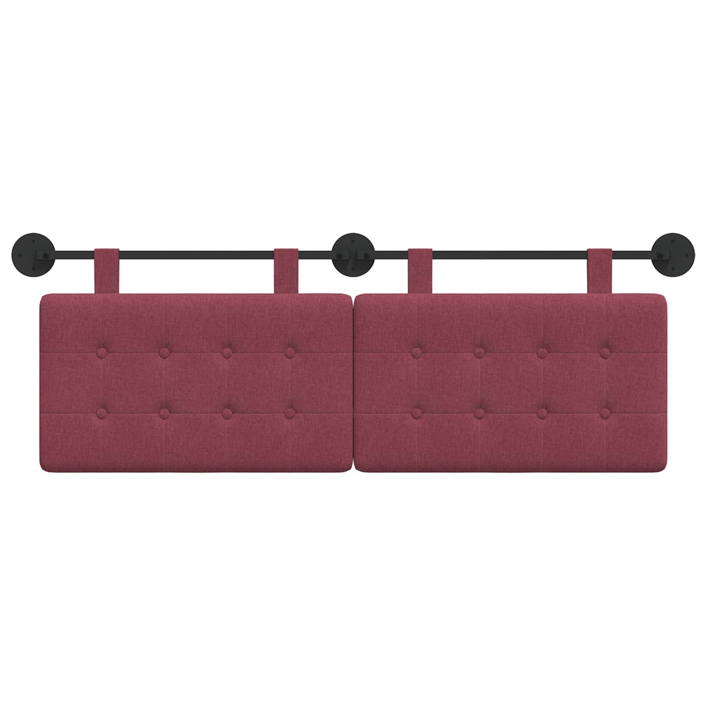 Testata appesa Rosso Vino 130 x 55 x 5 cm Tessuto