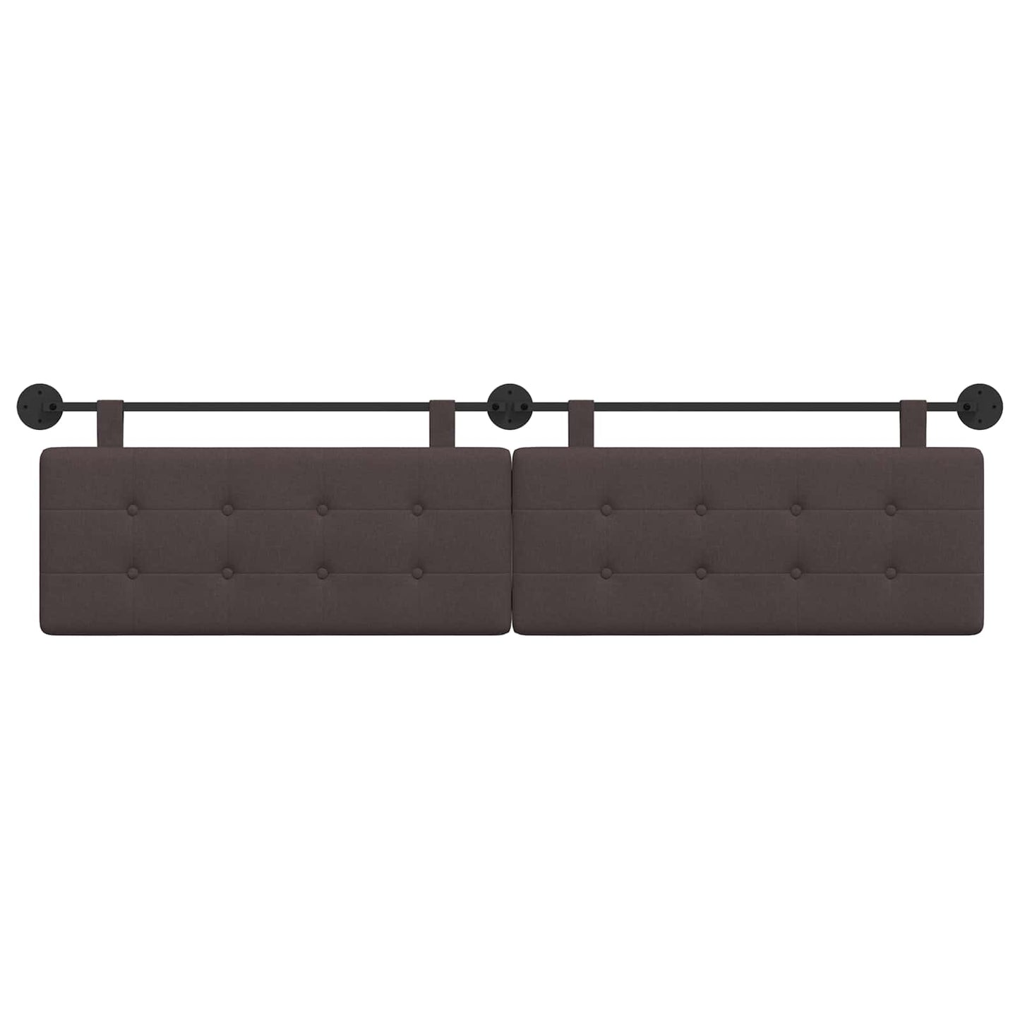 Testata appesa Marrone Scuro 210 x 55 x 5 cm Tessuto