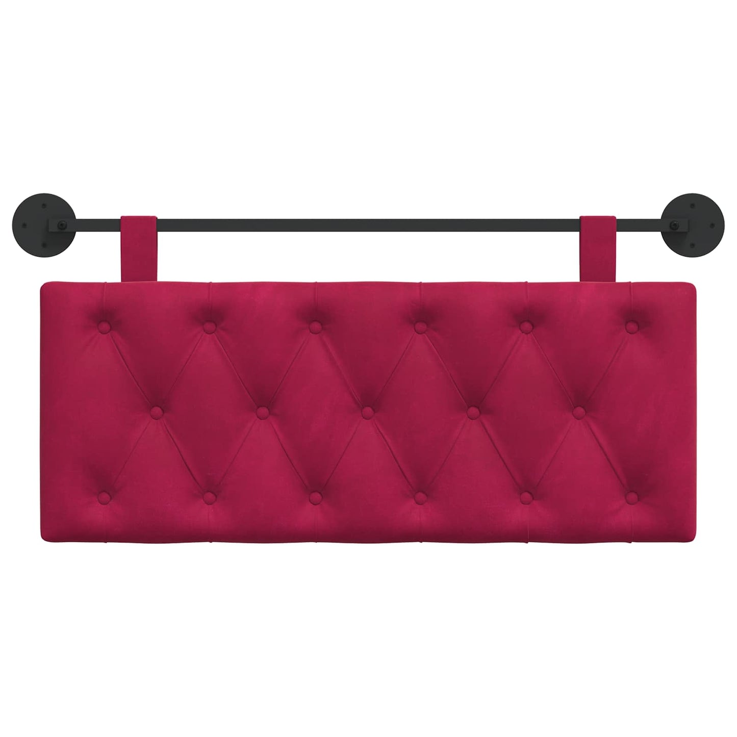Testata appesa Rosso Vino 110 x 55 x 7 cm Velluto