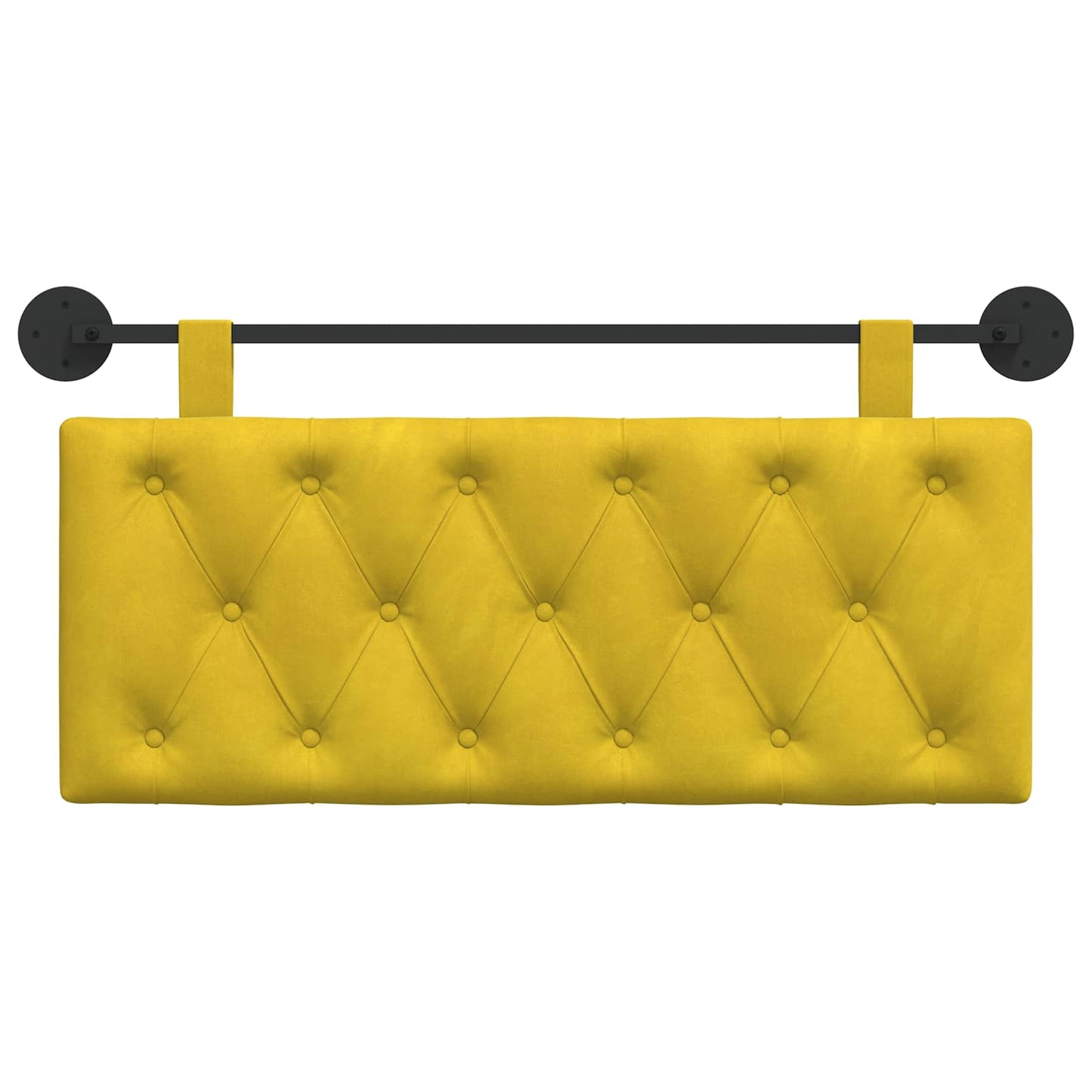 Testata appesa Giallo 110 x 55 x 7 cm Velluto