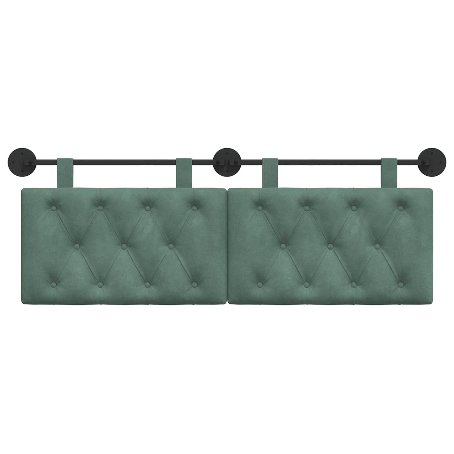 Testata appesa Verde Mare 130 x 55 x 7 cm Velluto