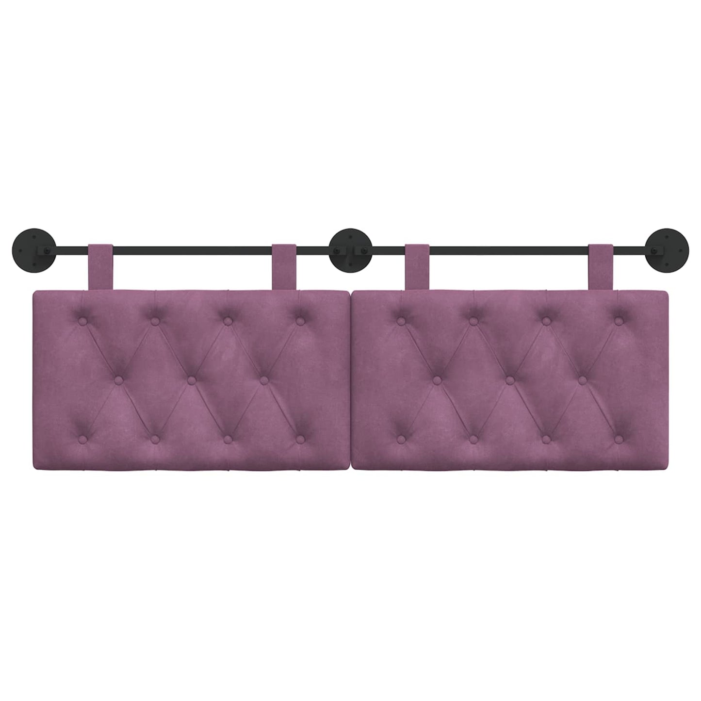Testata appesa Montaggio a parete Viola 150 x 55 x 7 cm Velluto