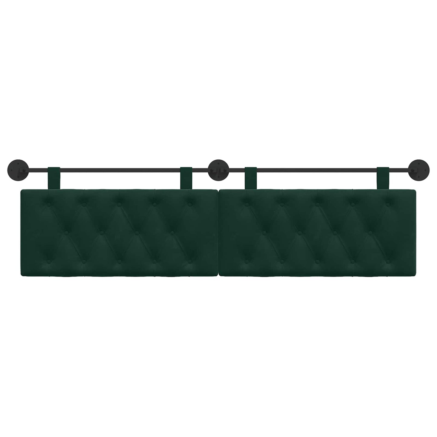 Testata appesa Verde Scuro 170 x 55 x 7 cm Velluto