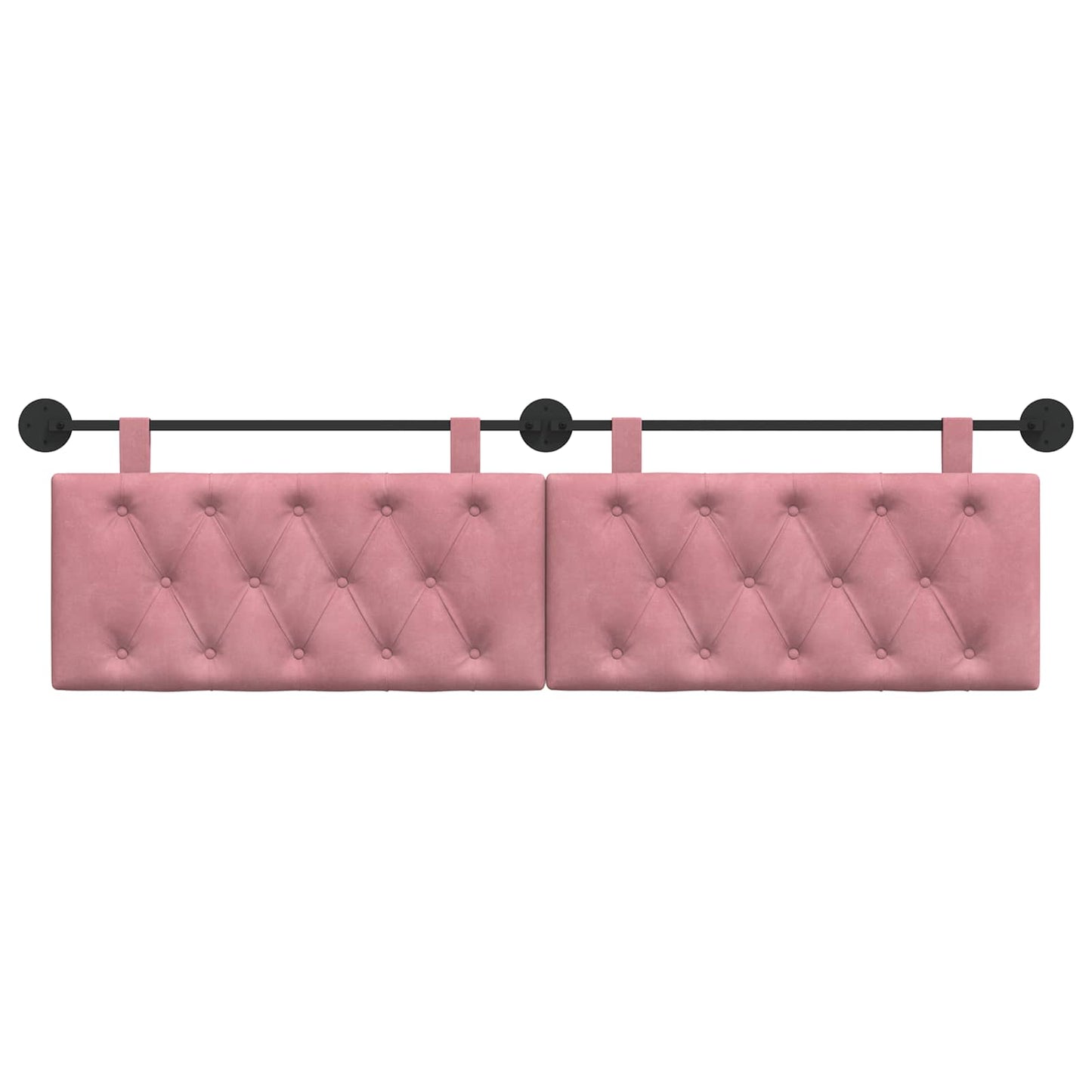 Testata appesa Montaggio a parete Rosa 170 x 55 x 7 cm Velluto