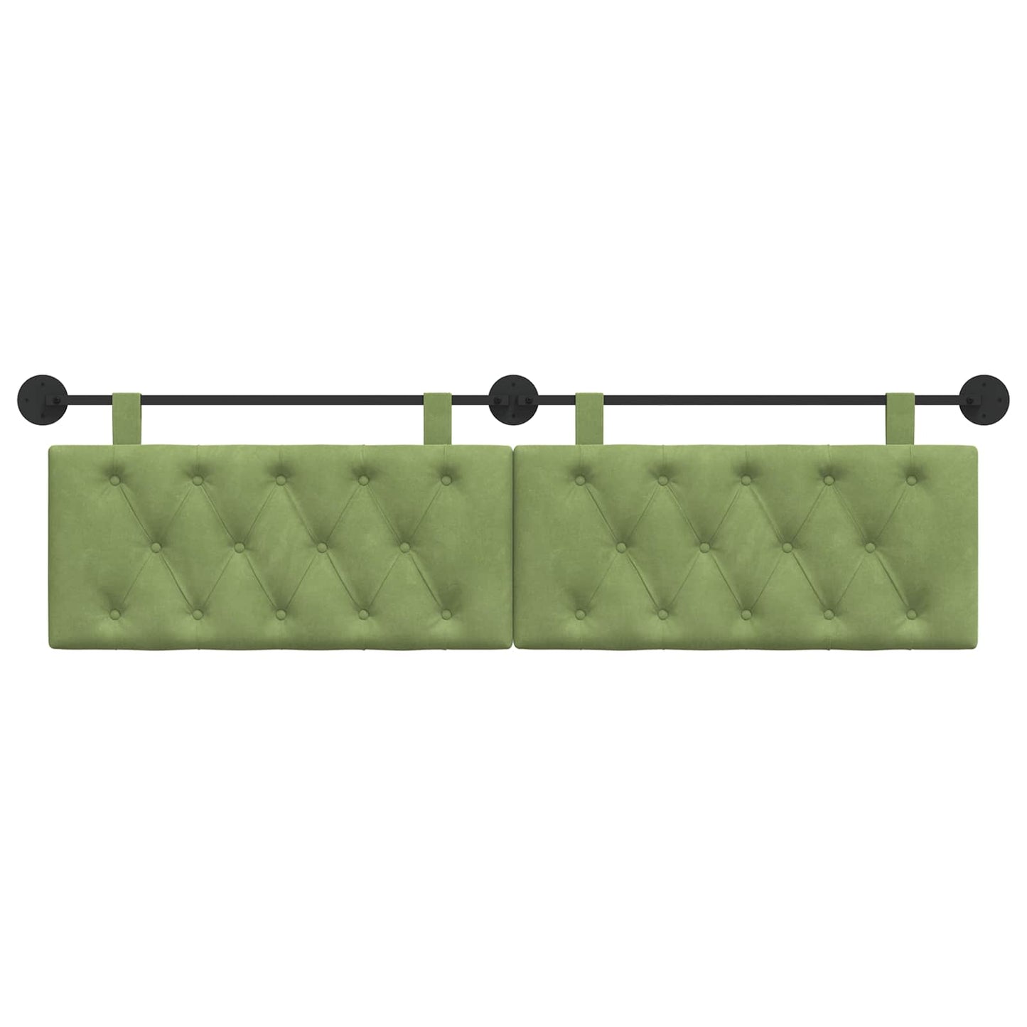 Testata appesa Verde chiaro 190 x 55 x 7 cm Velluto