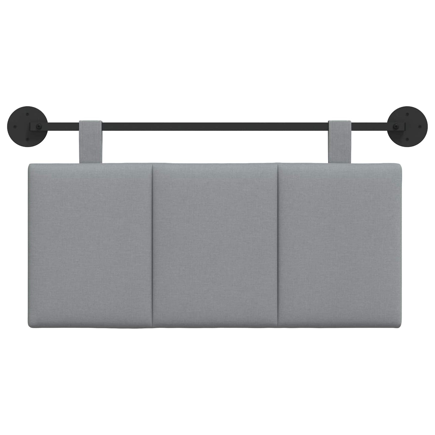 Testata appesa Rigato Grigio chiaro 90 x 55 x 5 cm Tessuto