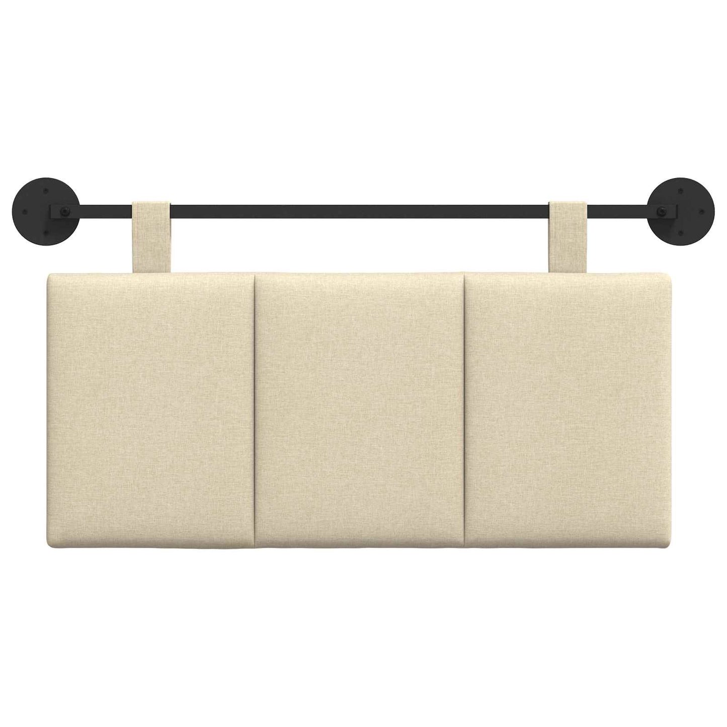 Testata appesa Montaggio a parete Crema 100 x 55 x 5 cm Tessuto