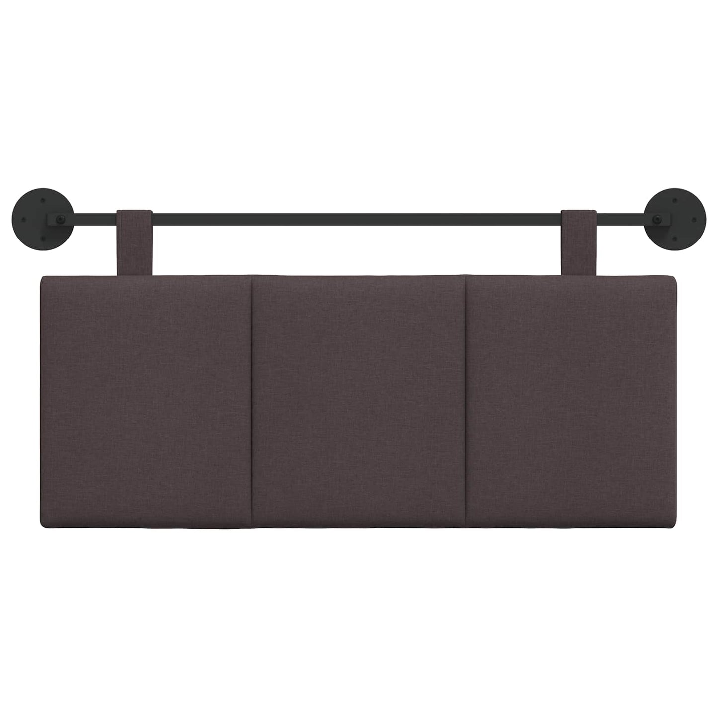 Testata appesa Rigato Marrone Scuro 110 x 55 x 5 cm Tessuto