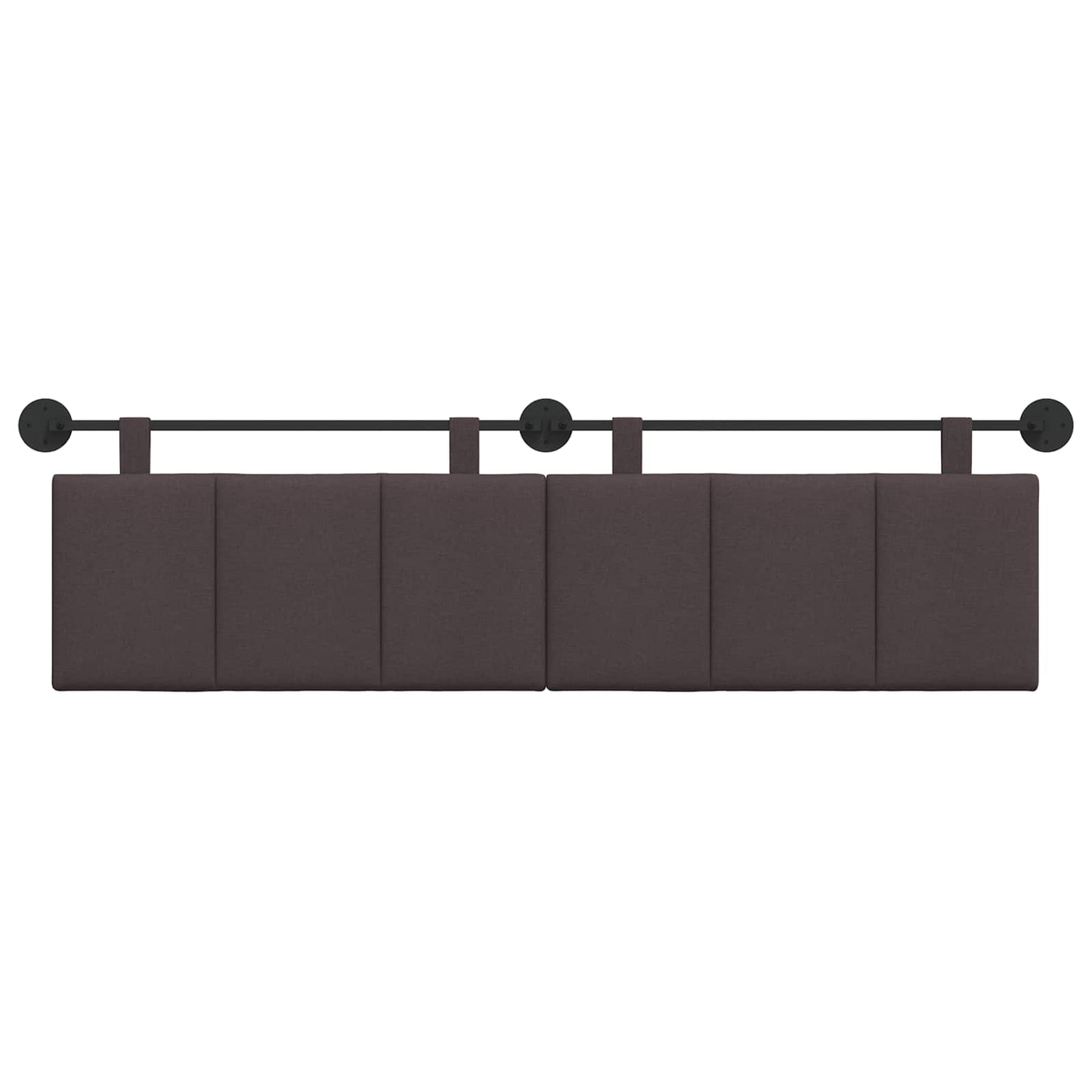 Testata appesa Rigato Marrone Scuro 170 x 55 x 5 cm Tessuto