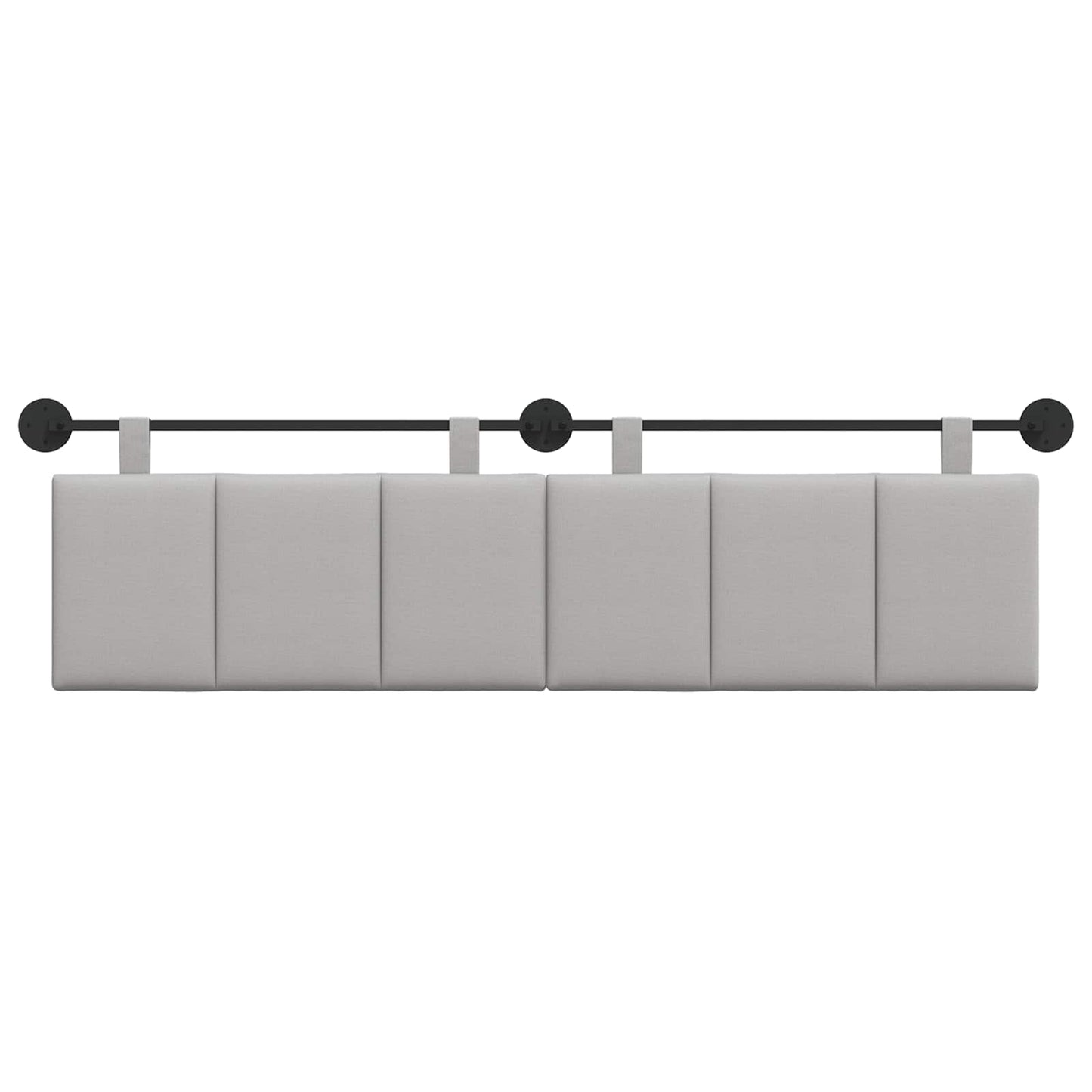 Testata appesa Rigato Grigio Nuvola 190 x 55 x 5 cm Tessuto