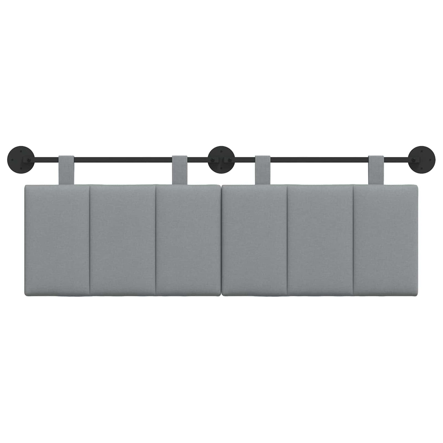 Testata appesa Rigato Grigio chiaro 150 x 55 x 5 cm Tessuto
