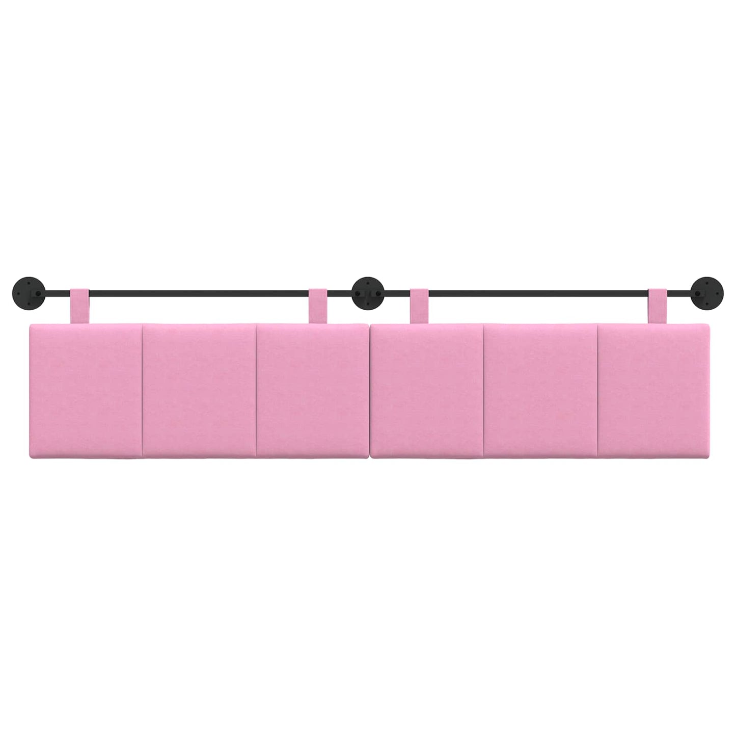 Testata appesa Montaggio a parete Rosa 210 x 55 x 5 cm Tessuto