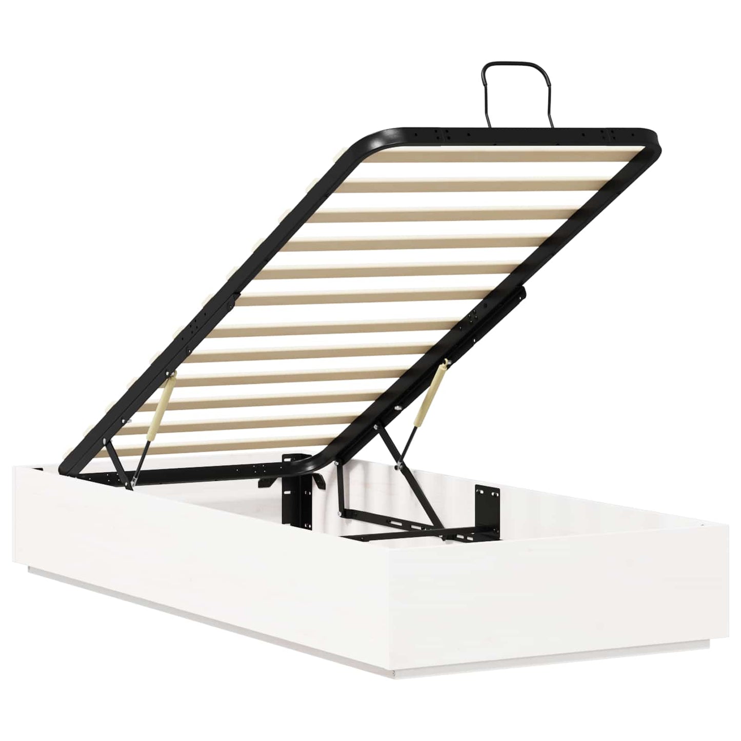 Letto ottomano Bianco 80 x 200 cm Legno di pino massiccio