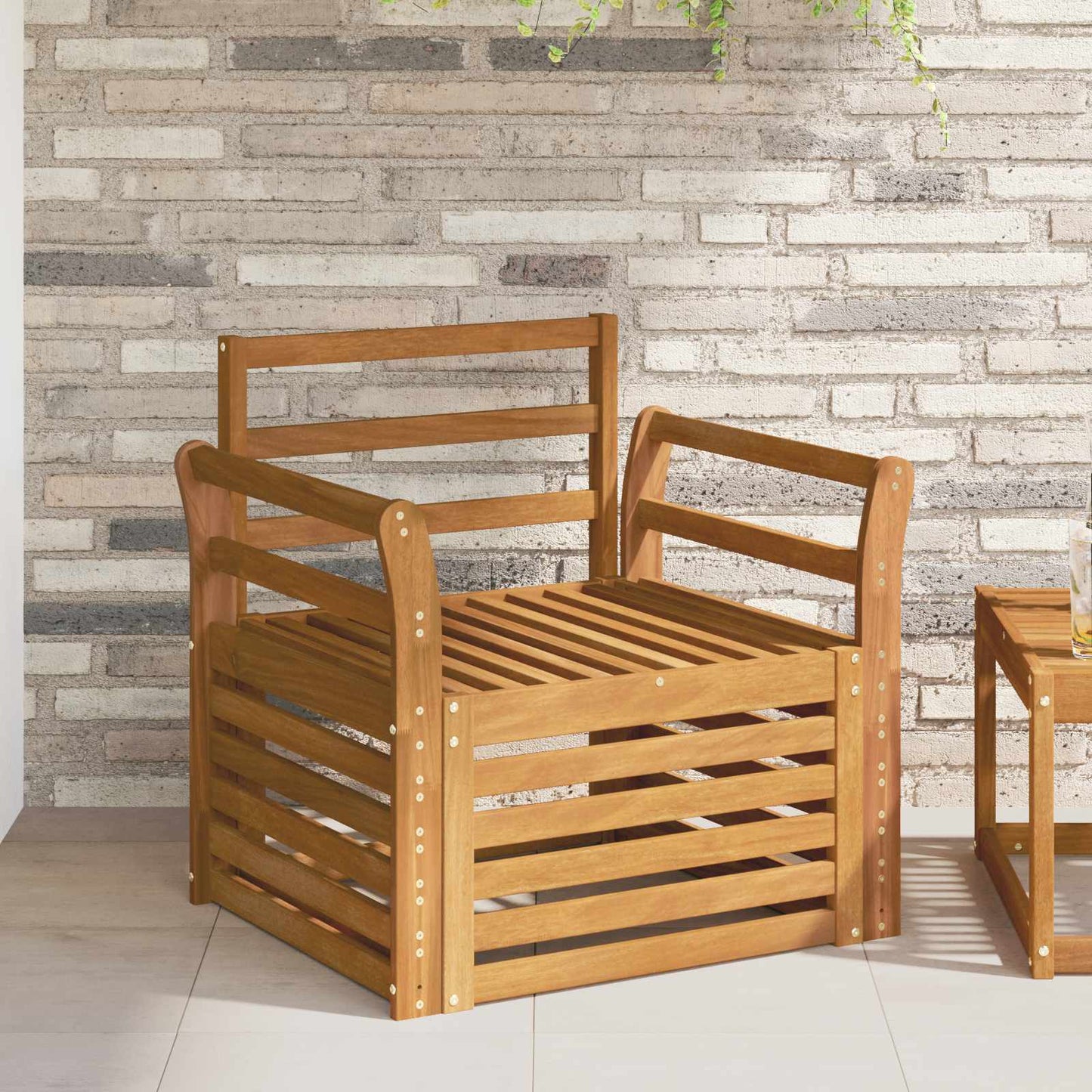 Set di divani da esterno Naturale 75,5 x 63 x 73 cm